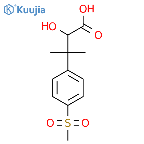 2-hydroxy-3-(4-methanesulfonylphenyl)-3-methylbutanoic acid structure