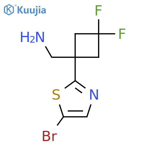 1-(5-bromo-1,3-thiazol-2-yl)-3,3-difluorocyclobutylmethanamine structure