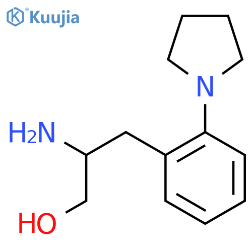2-amino-3-2-(pyrrolidin-1-yl)phenylpropan-1-ol structure