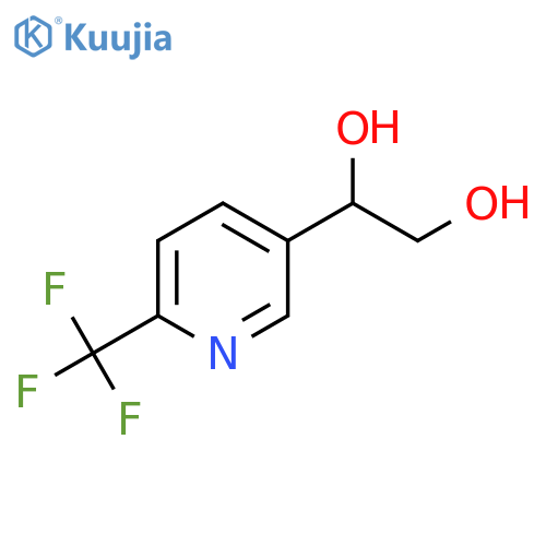 1-6-(trifluoromethyl)pyridin-3-ylethane-1,2-diol structure
