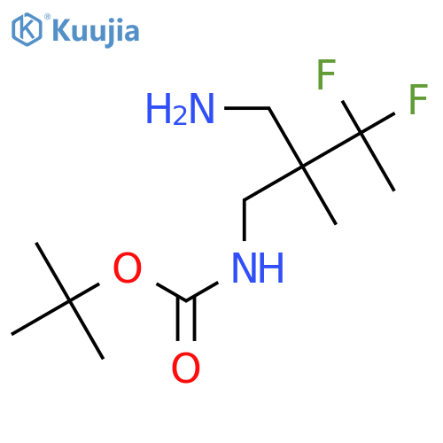tert-butyl N-2-(aminomethyl)-3,3-difluoro-2-methylbutylcarbamate structure