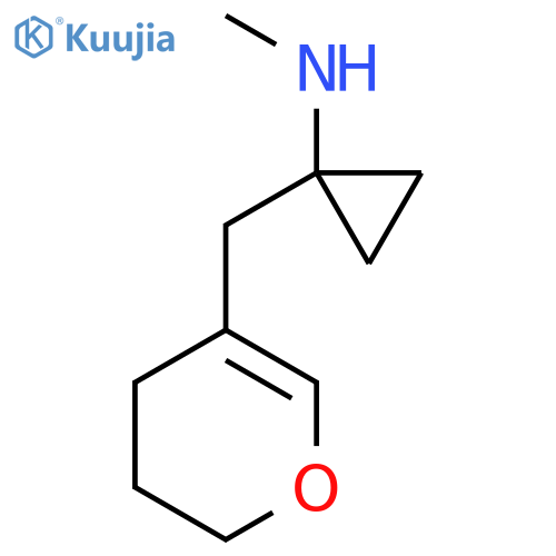 1-(3,4-dihydro-2H-pyran-5-yl)methyl-N-methylcyclopropan-1-amine structure