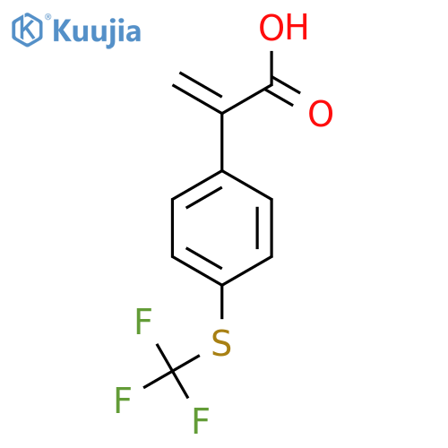 2-{4-(trifluoromethyl)sulfanylphenyl}prop-2-enoic acid structure