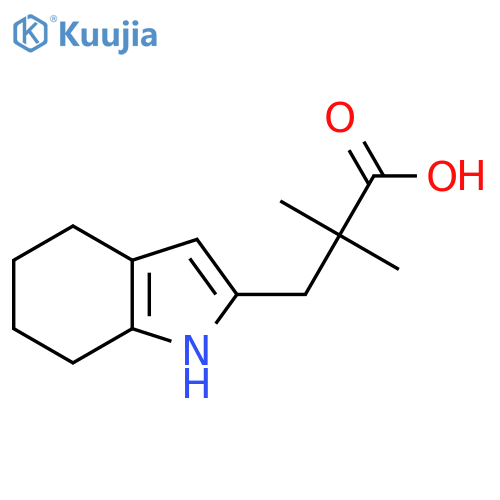2,2-dimethyl-3-(4,5,6,7-tetrahydro-1H-indol-2-yl)propanoic acid structure