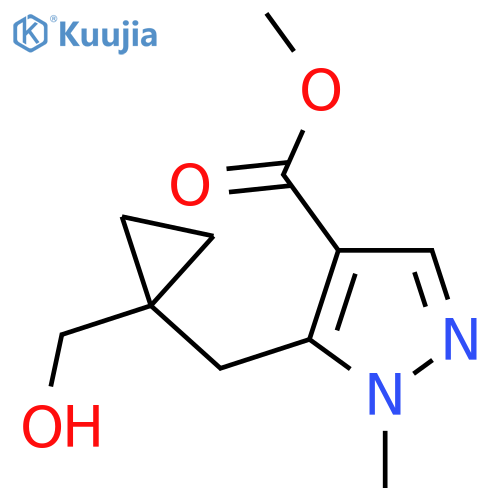 methyl 5-{1-(hydroxymethyl)cyclopropylmethyl}-1-methyl-1H-pyrazole-4-carboxylate structure