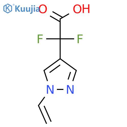 2-(1-ethenyl-1H-pyrazol-4-yl)-2,2-difluoroacetic acid structure