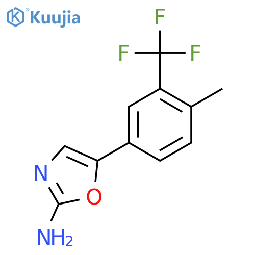 5-4-methyl-3-(trifluoromethyl)phenyl-1,3-oxazol-2-amine structure