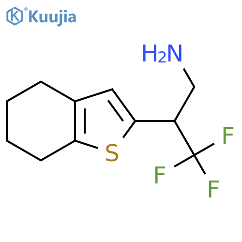 3,3,3-trifluoro-2-(4,5,6,7-tetrahydro-1-benzothiophen-2-yl)propan-1-amine structure