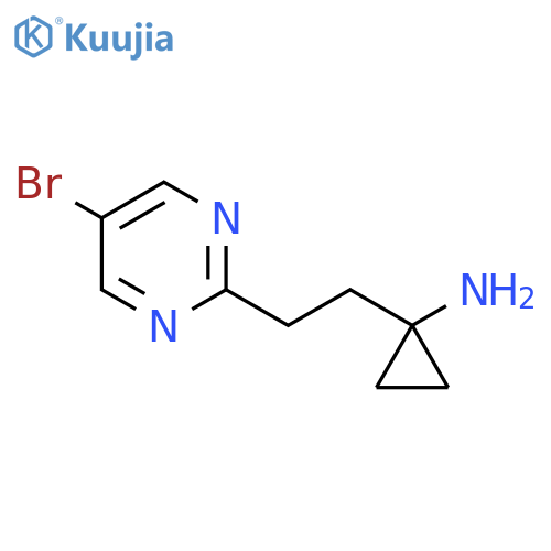 1-2-(5-bromopyrimidin-2-yl)ethylcyclopropan-1-amine structure