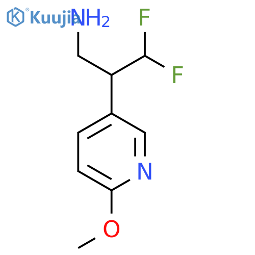 3,3-difluoro-2-(6-methoxypyridin-3-yl)propan-1-amine structure