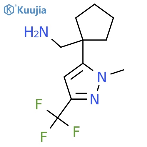 {1-1-methyl-3-(trifluoromethyl)-1H-pyrazol-5-ylcyclopentyl}methanamine structure