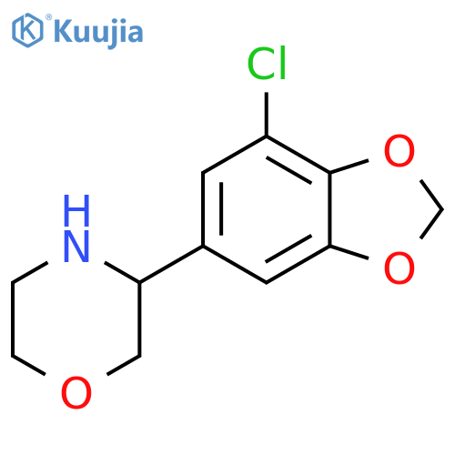 3-(7-chloro-1,3-dioxaindan-5-yl)morpholine structure