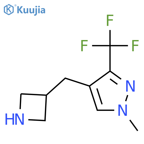 4-(azetidin-3-yl)methyl-1-methyl-3-(trifluoromethyl)-1H-pyrazole structure