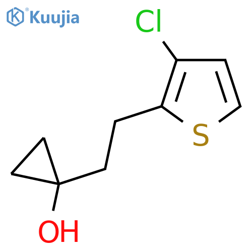 1-2-(3-chlorothiophen-2-yl)ethylcyclopropan-1-ol structure