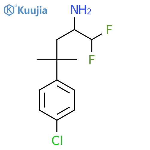 4-(4-chlorophenyl)-1,1-difluoro-4-methylpentan-2-amine structure