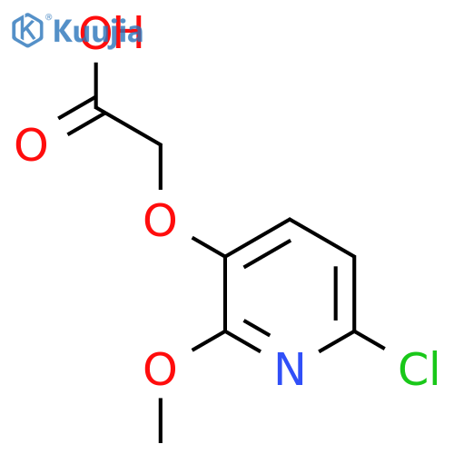 2-(6-chloro-2-methoxypyridin-3-yl)oxyacetic acid structure