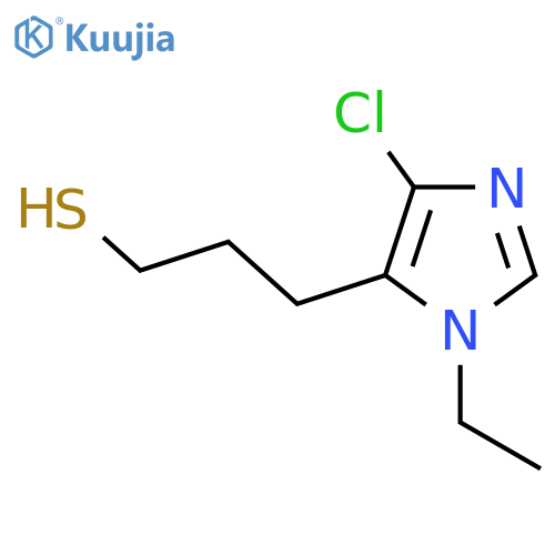 3-(4-chloro-1-ethyl-1H-imidazol-5-yl)propane-1-thiol structure