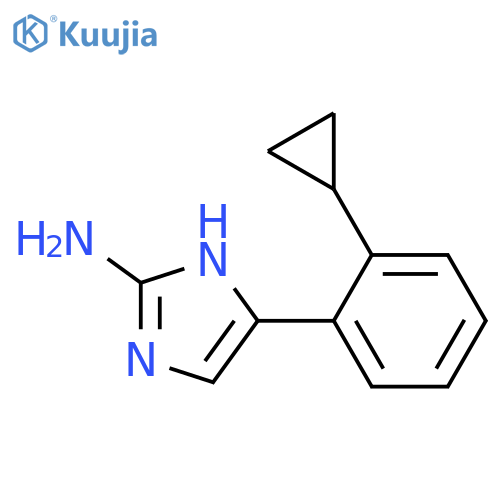 5-(2-cyclopropylphenyl)-1H-imidazol-2-amine structure