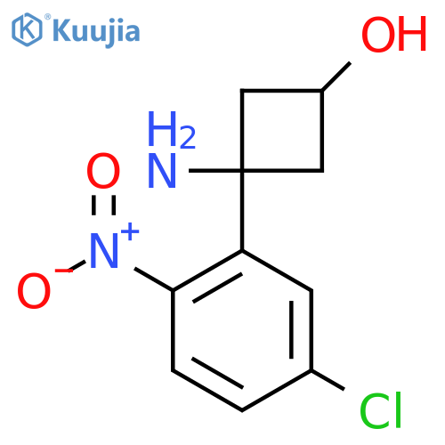 3-amino-3-(5-chloro-2-nitrophenyl)cyclobutan-1-ol structure
