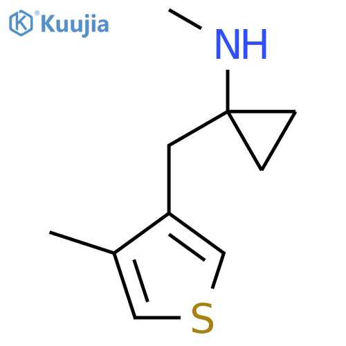 N-methyl-1-(4-methylthiophen-3-yl)methylcyclopropan-1-amine structure