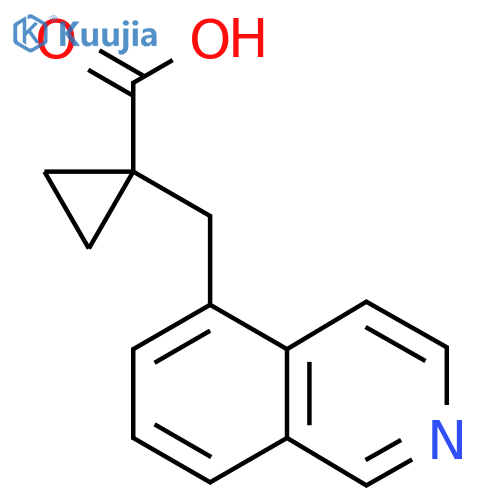 1-(isoquinolin-5-yl)methylcyclopropane-1-carboxylic acid structure