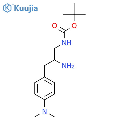 tert-butyl N-{2-amino-3-[4-(dimethylamino)phenyl]propyl}carbamate structure