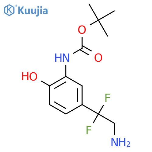 tert-butyl N-5-(2-amino-1,1-difluoroethyl)-2-hydroxyphenylcarbamate structure