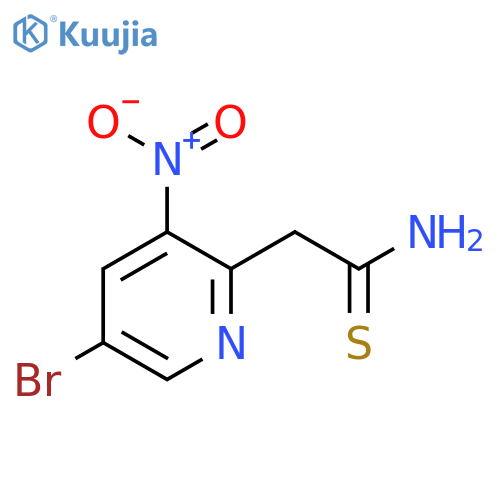 2-(5-bromo-3-nitropyridin-2-yl)ethanethioamide structure