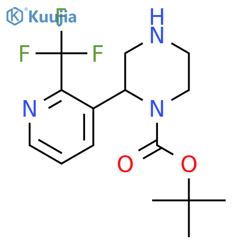 tert-butyl 2-2-(trifluoromethyl)pyridin-3-ylpiperazine-1-carboxylate structure