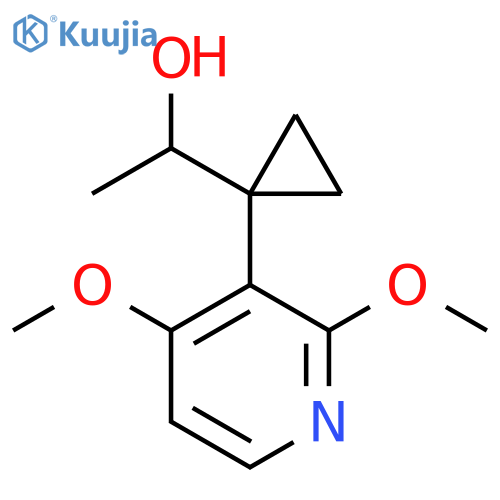 1-1-(2,4-dimethoxypyridin-3-yl)cyclopropylethan-1-ol structure