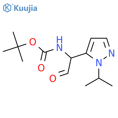 tert-butyl N-{2-oxo-1-1-(propan-2-yl)-1H-pyrazol-5-ylethyl}carbamate structure