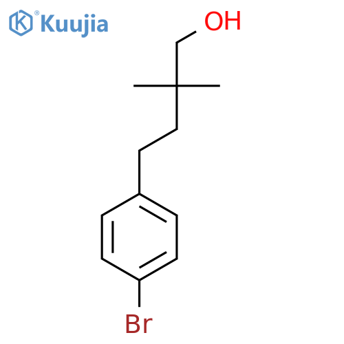 4-(4-bromophenyl)-2,2-dimethylbutan-1-ol structure