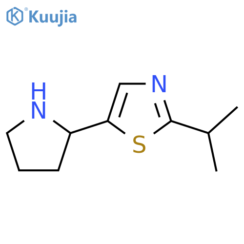 2-(propan-2-yl)-5-(pyrrolidin-2-yl)-1,3-thiazole structure