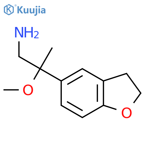2-(2,3-dihydro-1-benzofuran-5-yl)-2-methoxypropan-1-amine structure