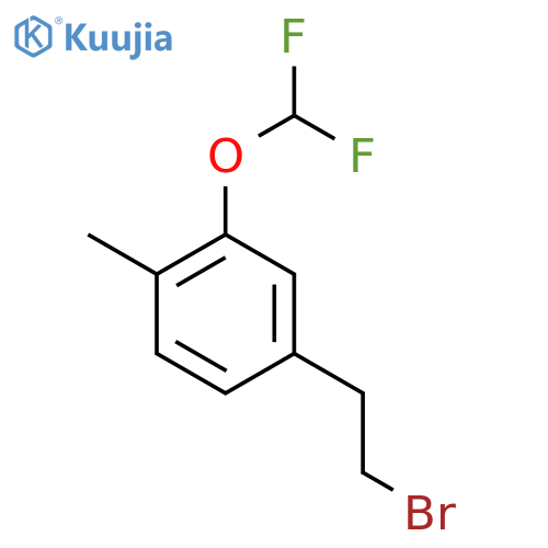 4-(2-bromoethyl)-2-(difluoromethoxy)-1-methylbenzene structure