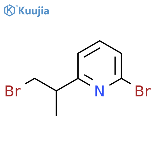 2-bromo-6-(1-bromopropan-2-yl)pyridine structure