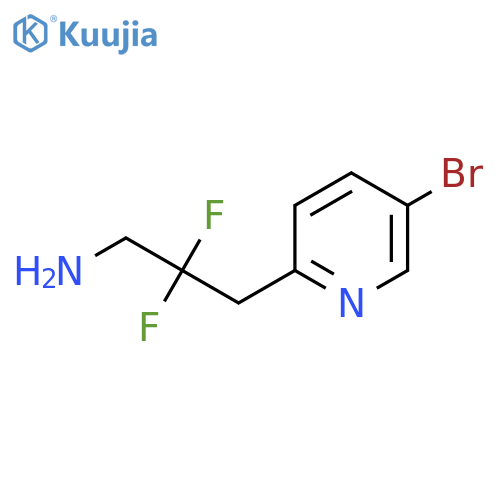 3-(5-bromopyridin-2-yl)-2,2-difluoropropan-1-amine structure