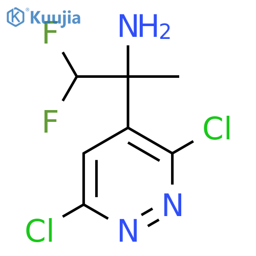 2-(3,6-dichloropyridazin-4-yl)-1,1-difluoropropan-2-amine structure