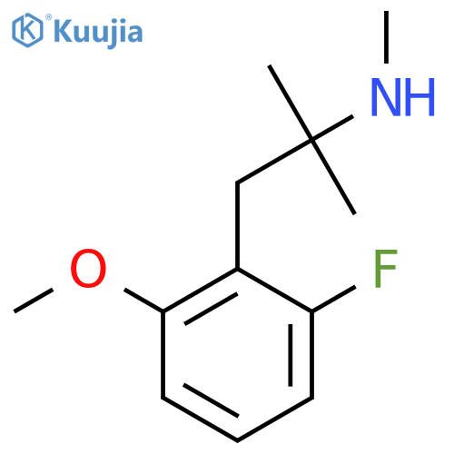 1-(2-fluoro-6-methoxyphenyl)-2-methylpropan-2-yl(methyl)amine structure