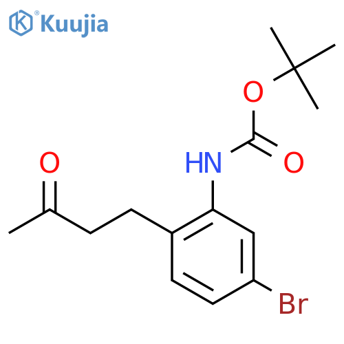 tert-butyl N-5-bromo-2-(3-oxobutyl)phenylcarbamate structure