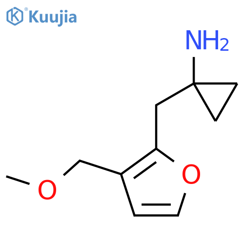 1-{3-(methoxymethyl)furan-2-ylmethyl}cyclopropan-1-amine structure