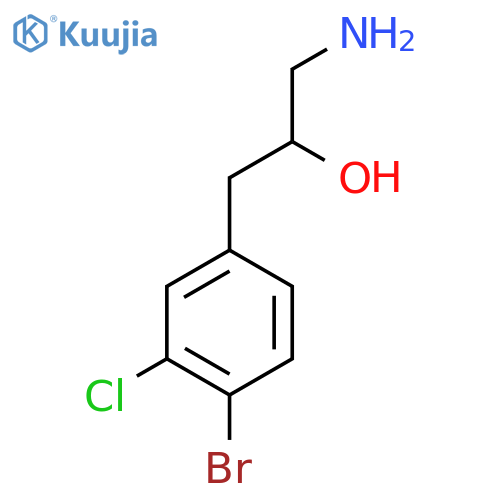1-amino-3-(4-bromo-3-chlorophenyl)propan-2-ol structure
