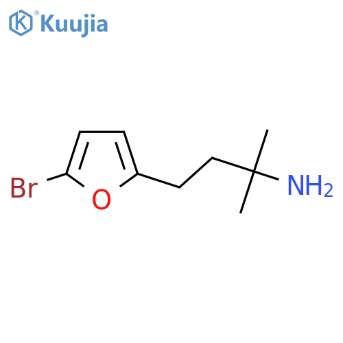4-(5-bromofuran-2-yl)-2-methylbutan-2-amine structure