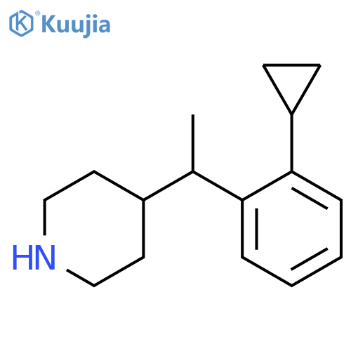4-1-(2-cyclopropylphenyl)ethylpiperidine structure