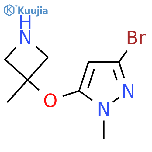 3-bromo-1-methyl-5-(3-methylazetidin-3-yl)oxy-1H-pyrazole structure