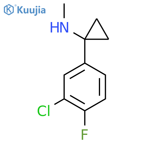 1-(3-chloro-4-fluorophenyl)-N-methylcyclopropan-1-amine structure