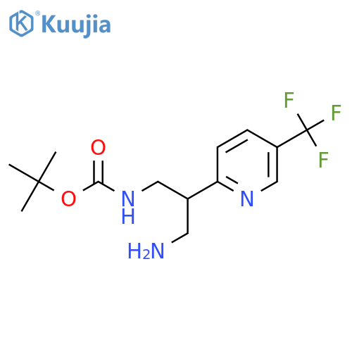 tert-butyl N-{3-amino-2-5-(trifluoromethyl)pyridin-2-ylpropyl}carbamate structure