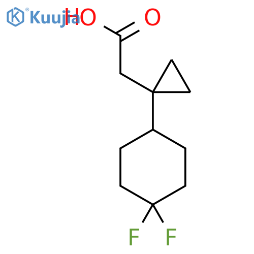 2-1-(4,4-difluorocyclohexyl)cyclopropylacetic acid structure