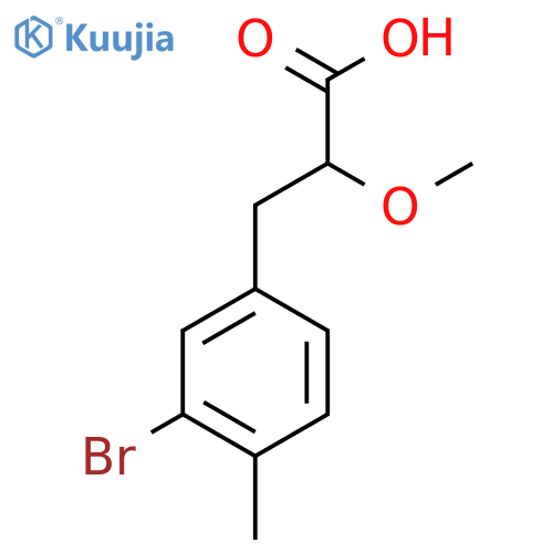 3-(3-bromo-4-methylphenyl)-2-methoxypropanoic acid structure