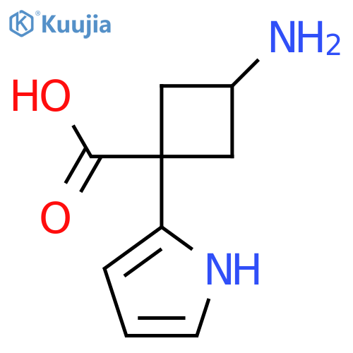 3-amino-1-(1H-pyrrol-2-yl)cyclobutane-1-carboxylic acid structure